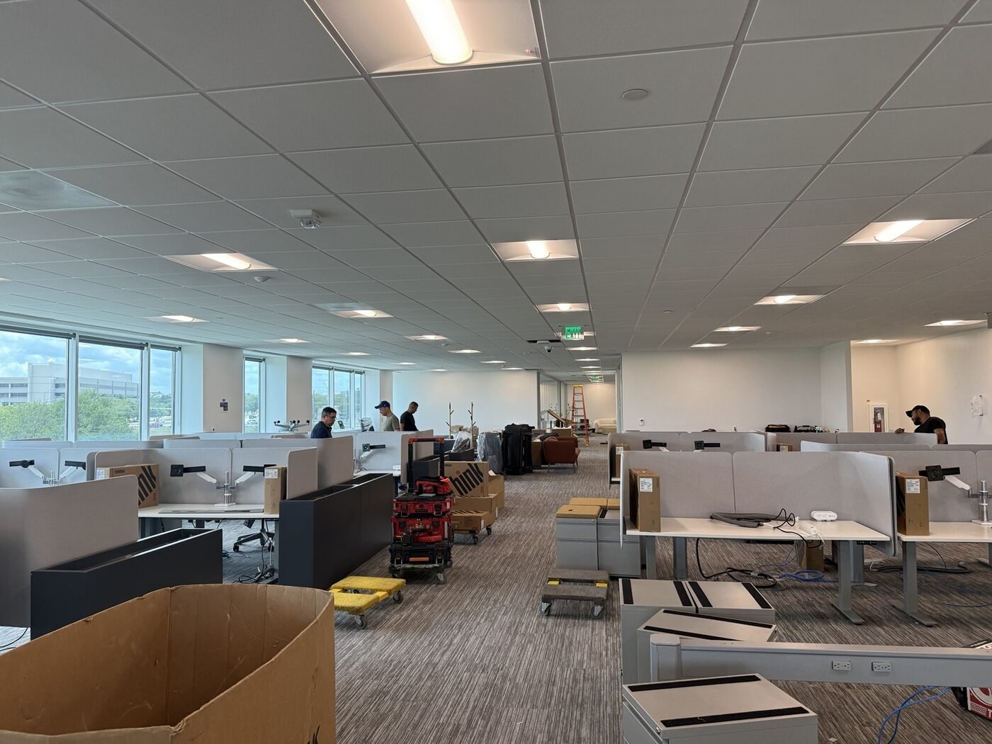 Office furniture installation project in Austin