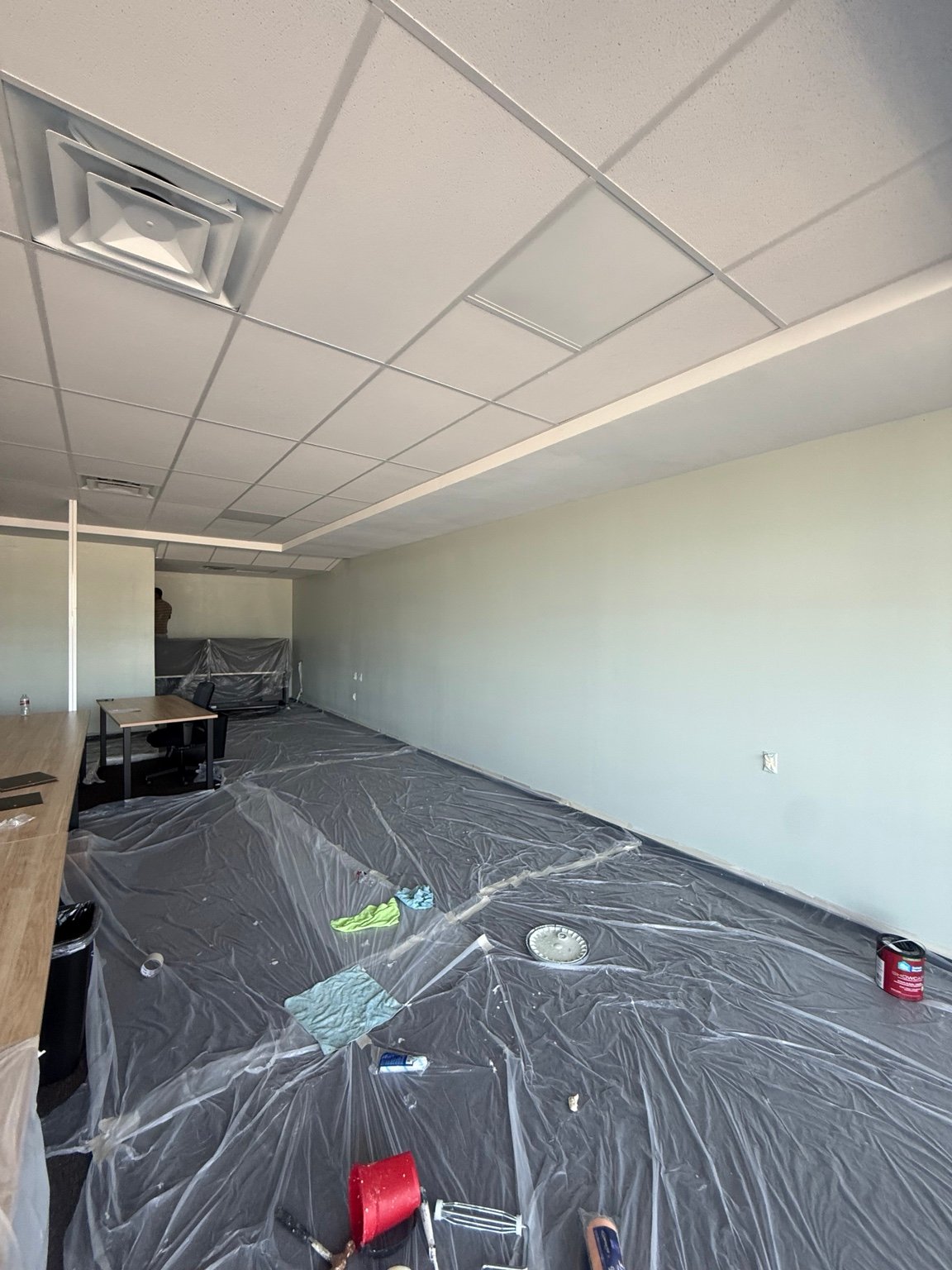 Interior painting project in progress