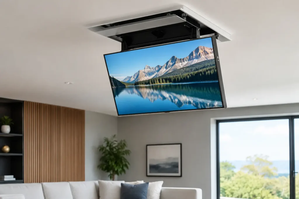 How Ceiling TVs Are Mounted for Safe Viewing